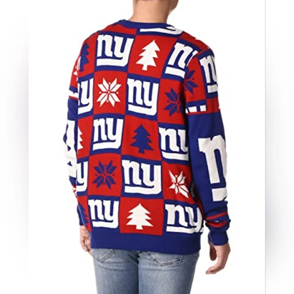 NFL Red and Blue Crewneck Sweater Size Large